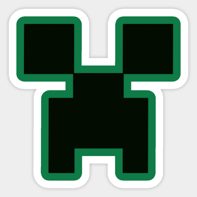 Creeper face Minecraft Sticker TeePublic